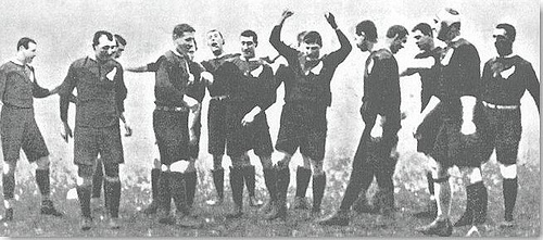 The 1905 Originals during the "haka"